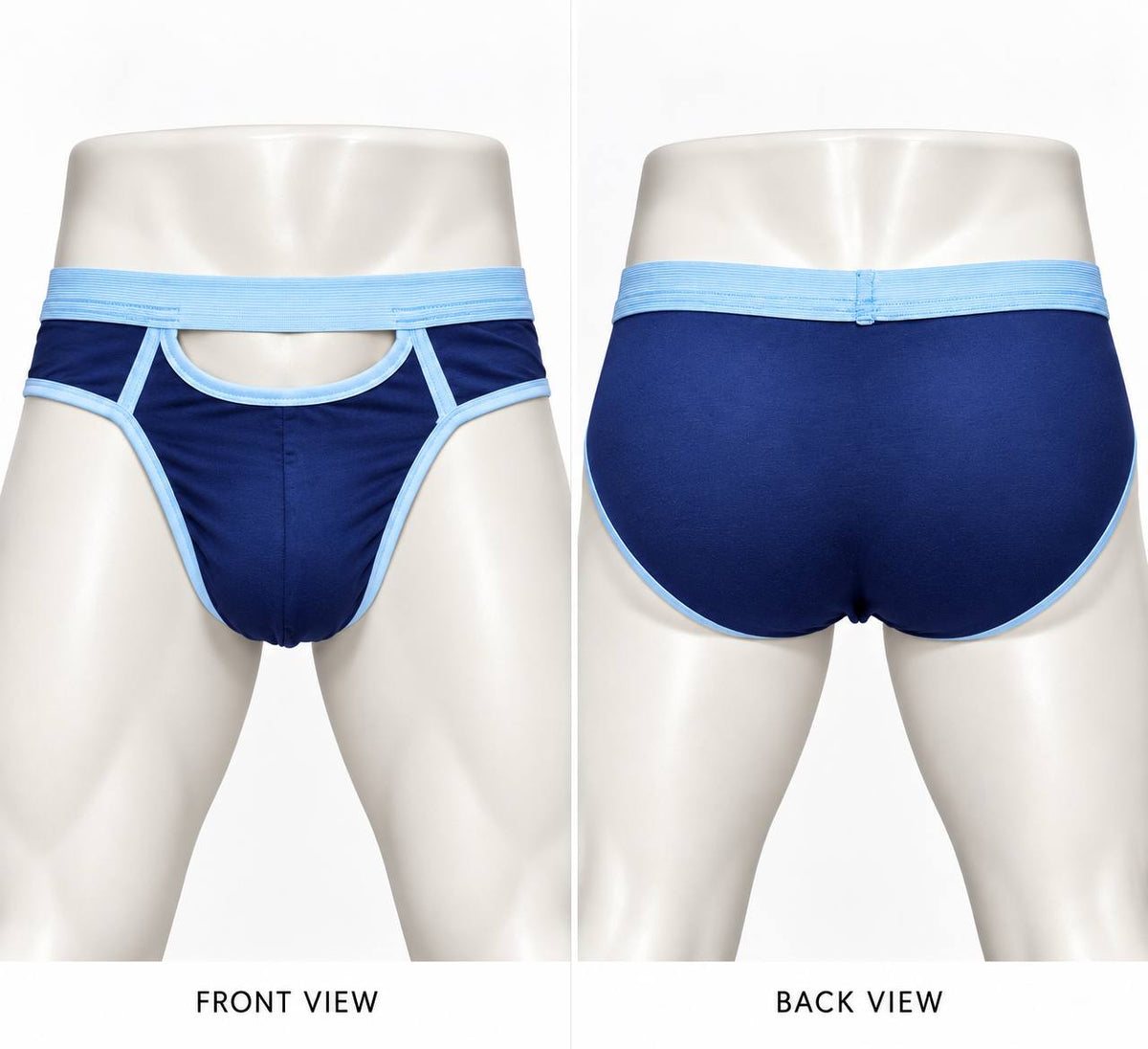 🩵 Classic Navy Cut-Out Brief – كحلي بفتحة أمامية (PNT11)