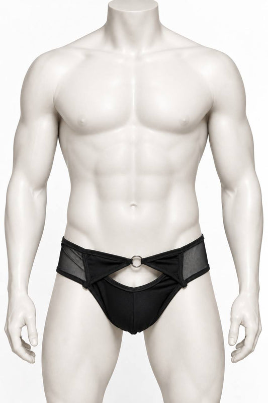 🖤 Black O-Ring Mesh Brief – بوكسر الشبك بالحَلْقة (PNT9)