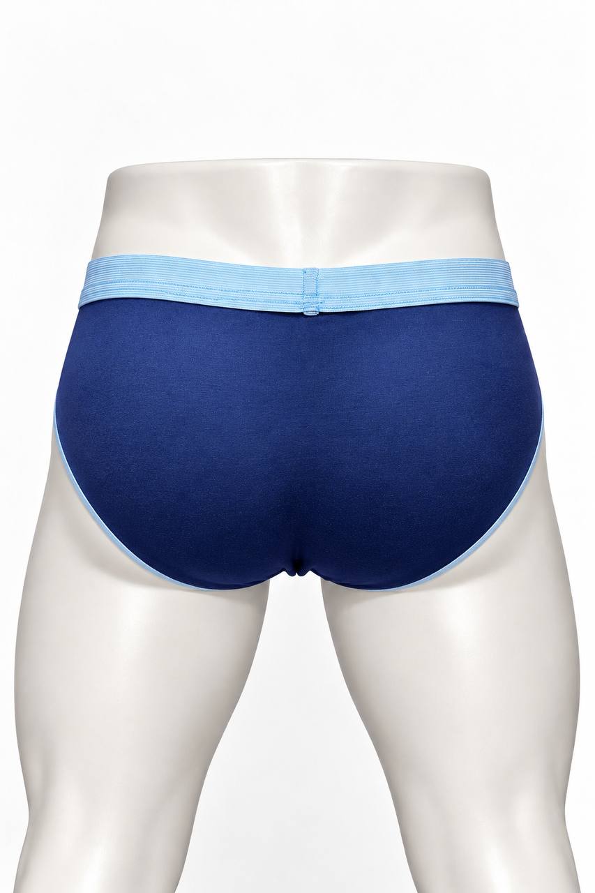 🩵 Classic Navy Cut-Out Brief – كحلي بفتحة أمامية (PNT11)