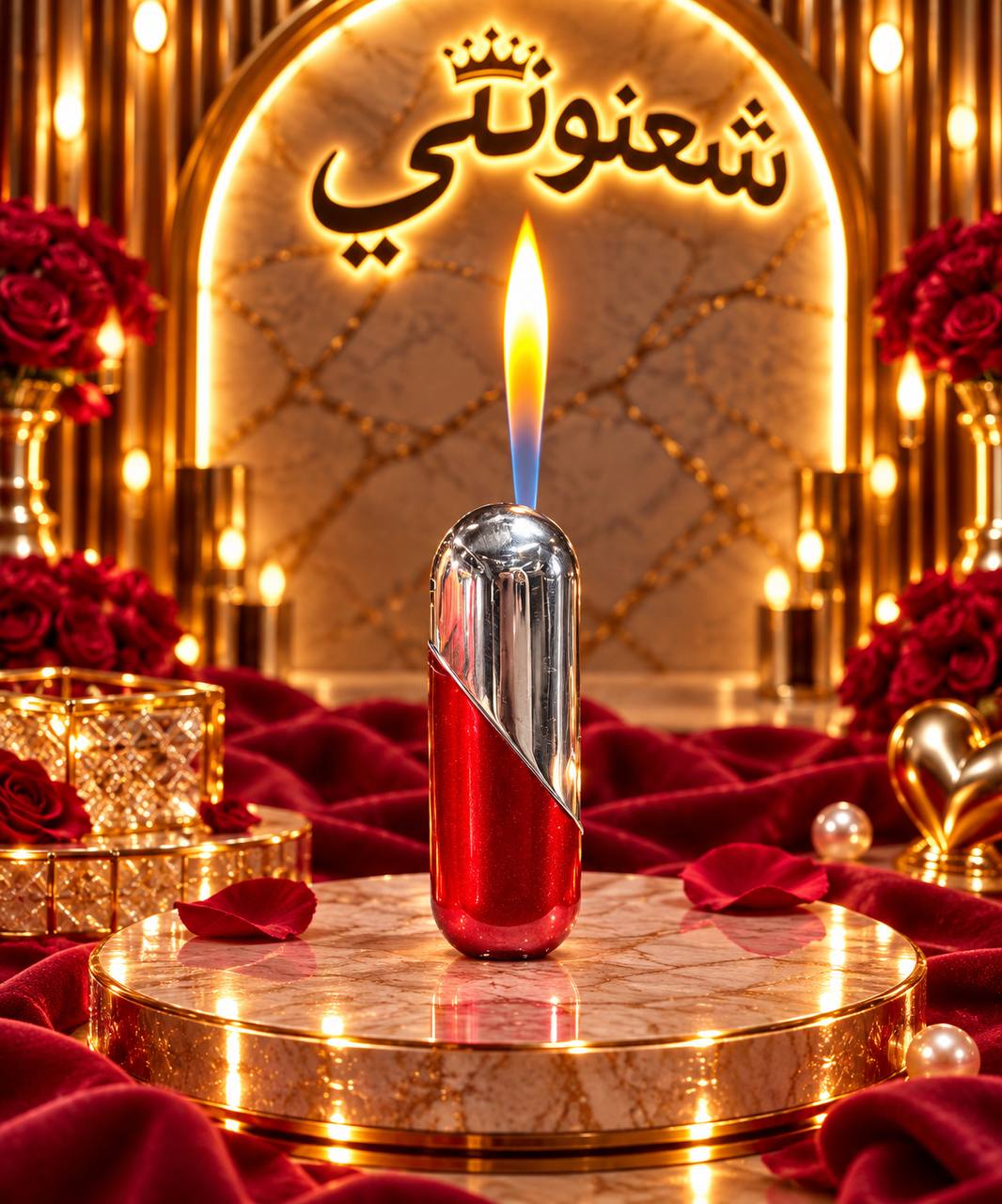 ولاعه قلب احمر ف سلفر